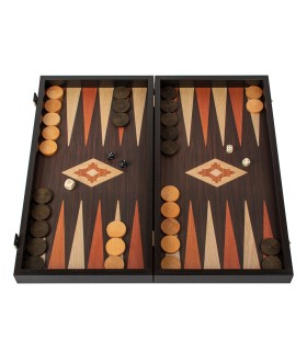 Backgammon en bois de wengé / Design classique