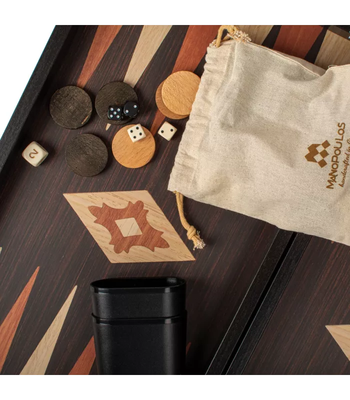 Backgammon en bois de wengé / Design classique