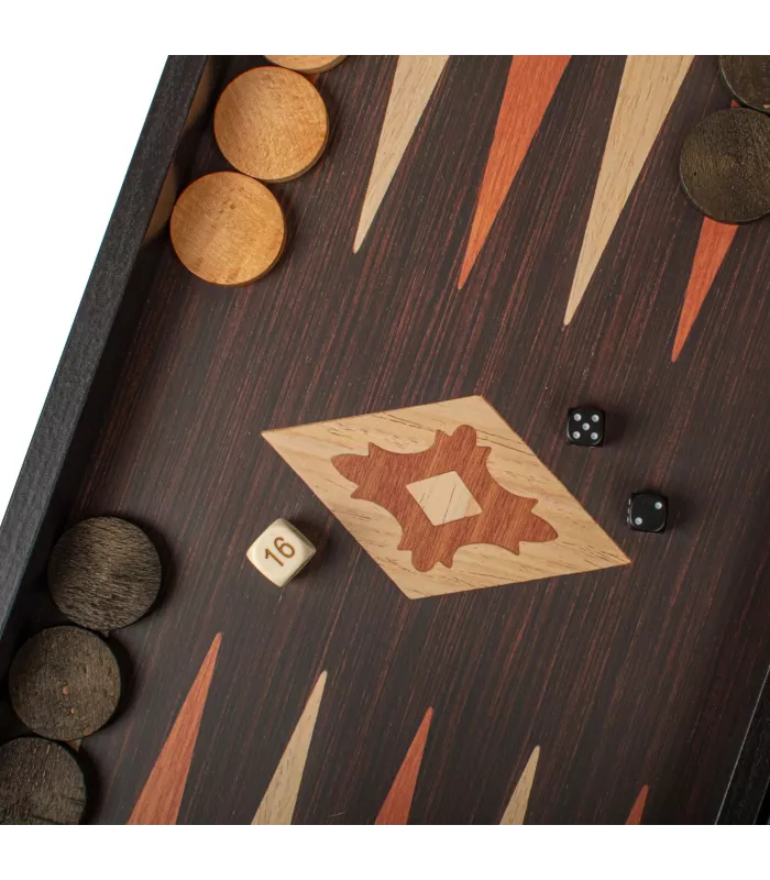 Backgammon en bois de wengé / Design classique