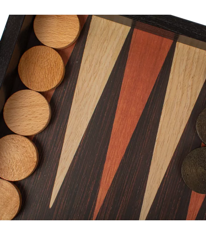 Backgammon en bois de wengé / Design classique