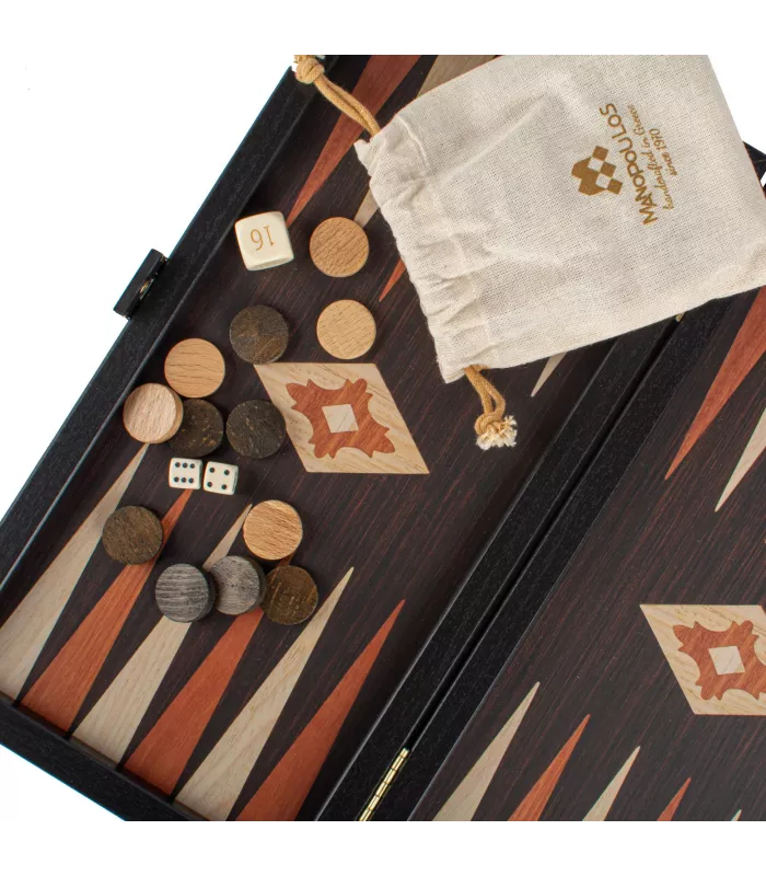 Backgammon en bois de wengé / Design classique