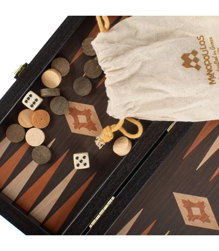 Backgammon en bois de wengé / Design classique