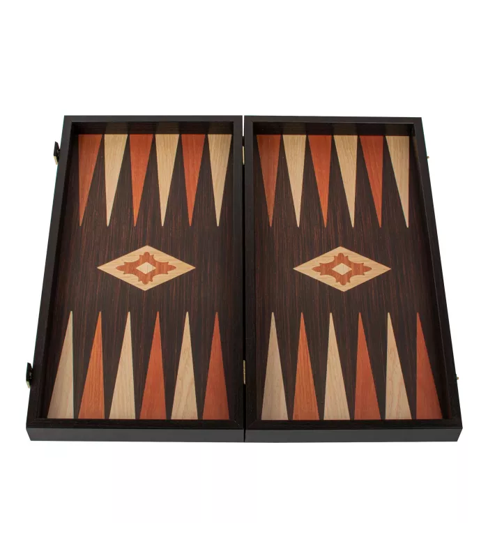 Backgammon en bois de wengé / Design classique