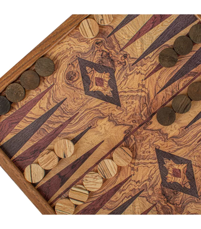 échecs et backgammon 2 en 1 de style traditionnel
