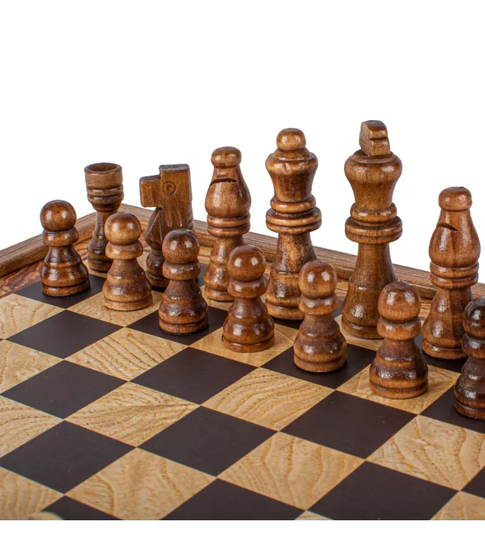 échecs et backgammon 2 en 1 de style traditionnel