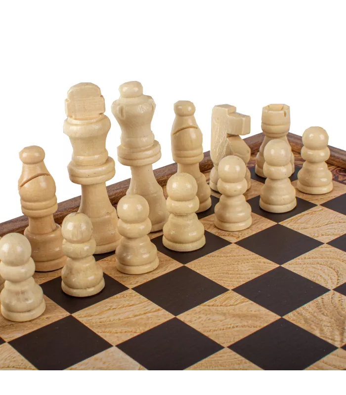 échecs et backgammon 2 en 1 de style traditionnel