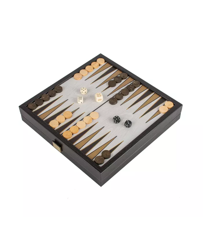 coffret échecs et backgammon 2 en 1 de style classique