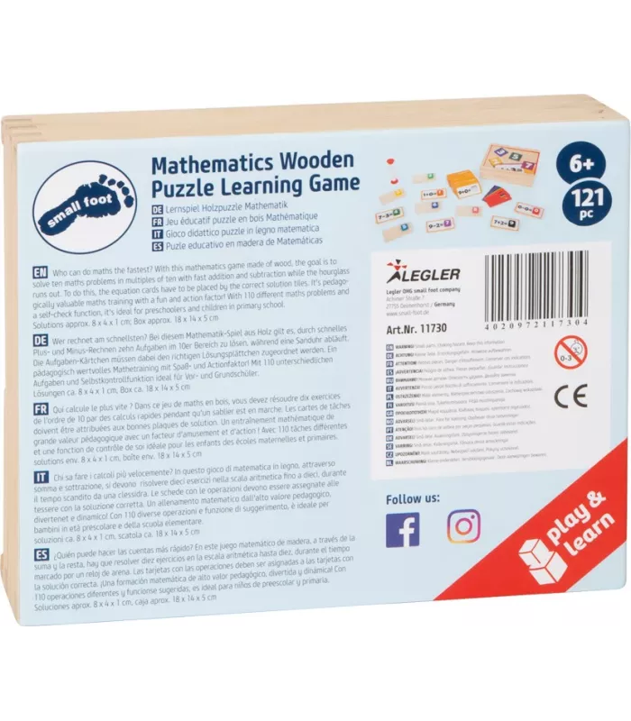 Maths Puzzle en bois