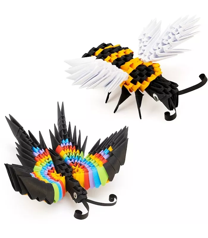 ORIGAMI 3D - Abeille et Papillon