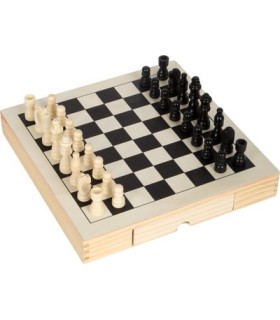 Kit de jeux Echecs, dames & jeu du moulin