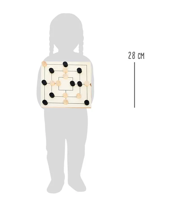 Kit de jeux Echecs, dames & jeu du moulin